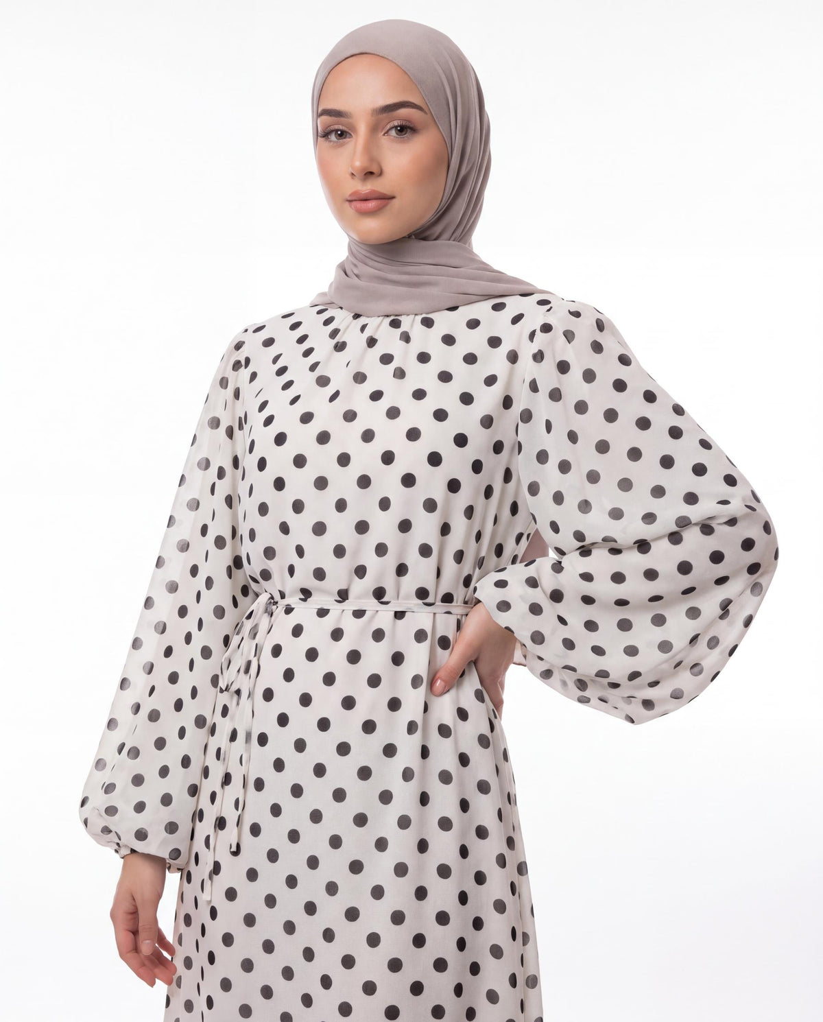 Robe Polka - Blanc
