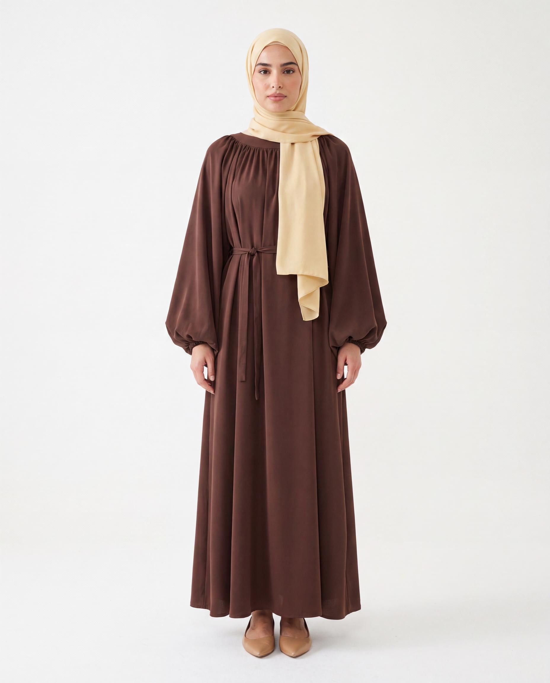 Robe Rawiya - Marron noisette