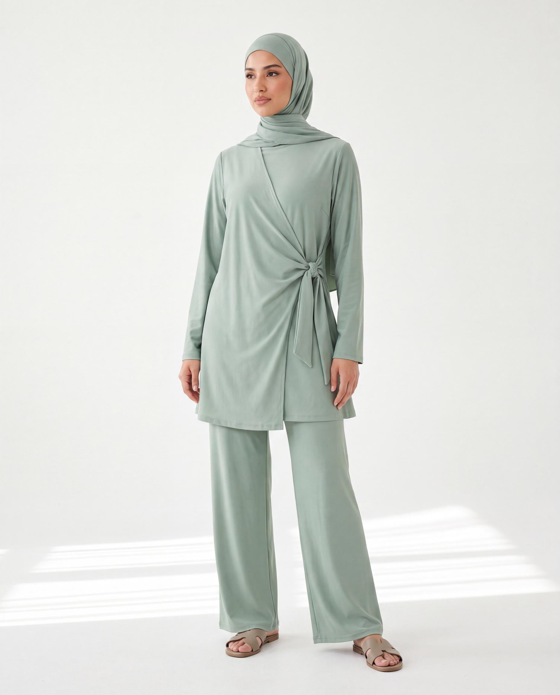 Burkini Croisé - Vert d'eau