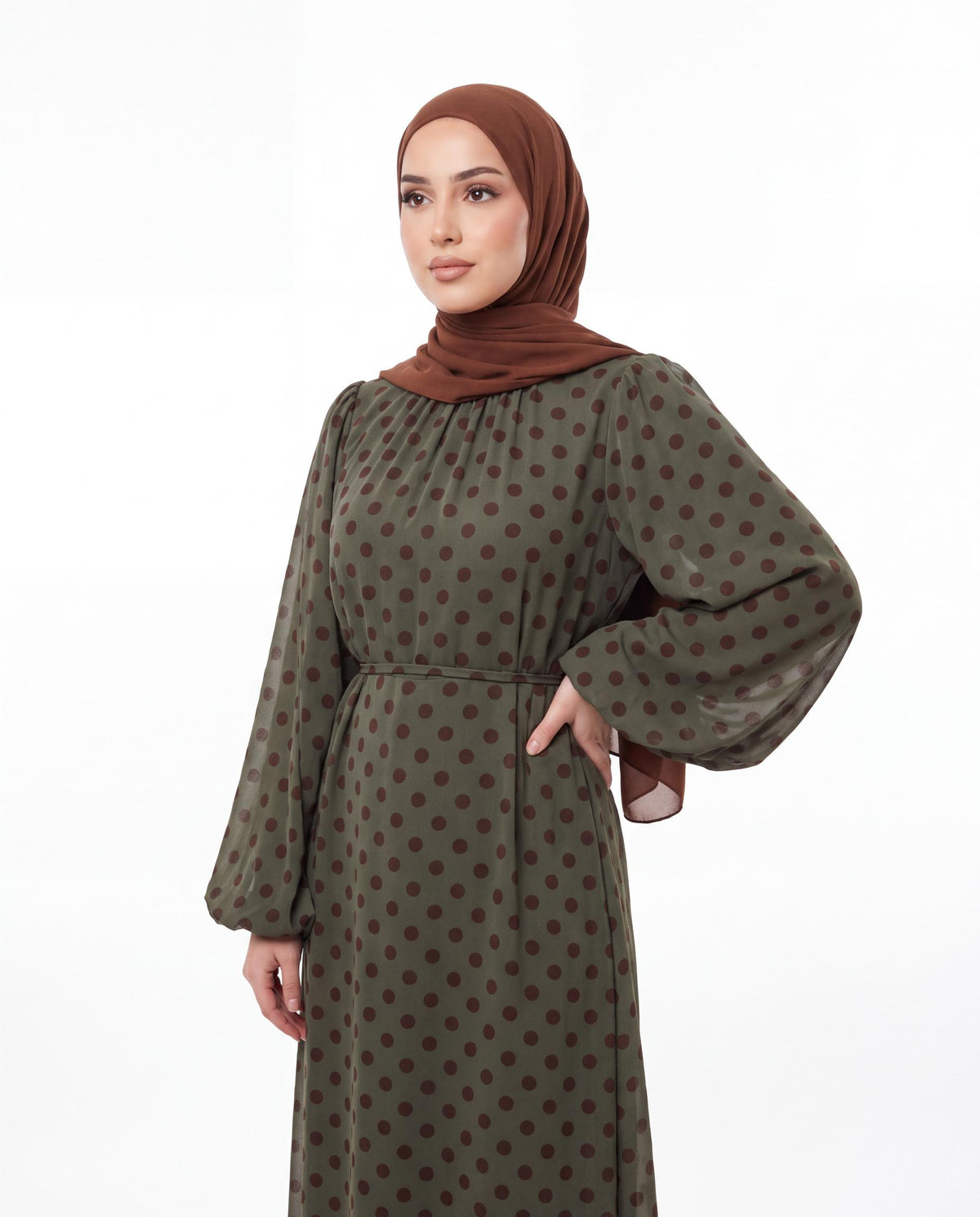 Robe Polka - Kaki