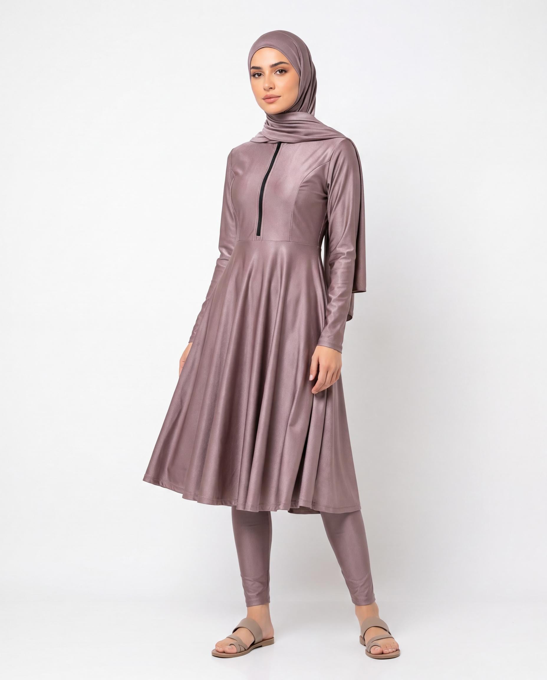 Burkini Zip - Rose Mauve