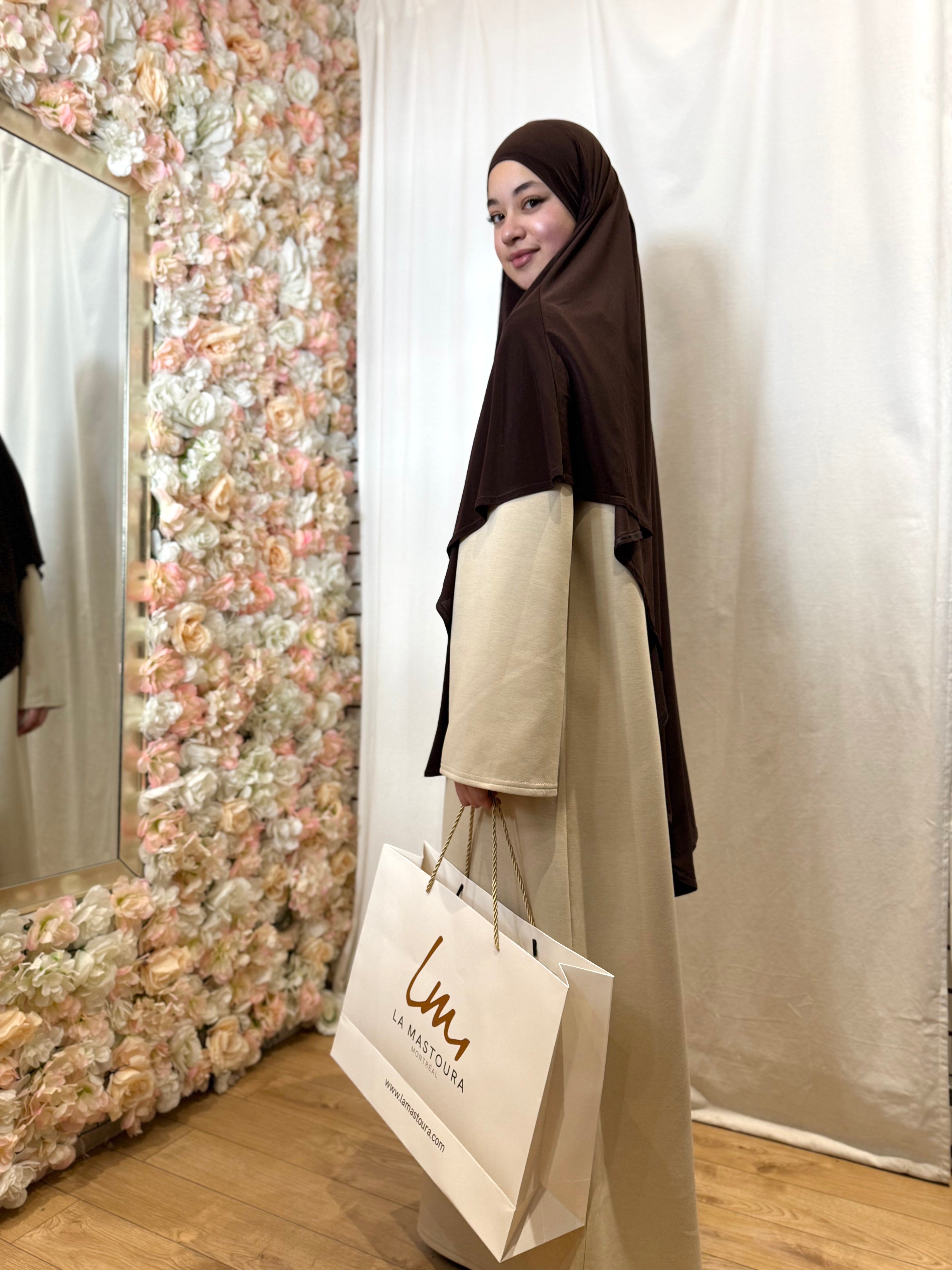 Khimar Jersey Premium - Marron