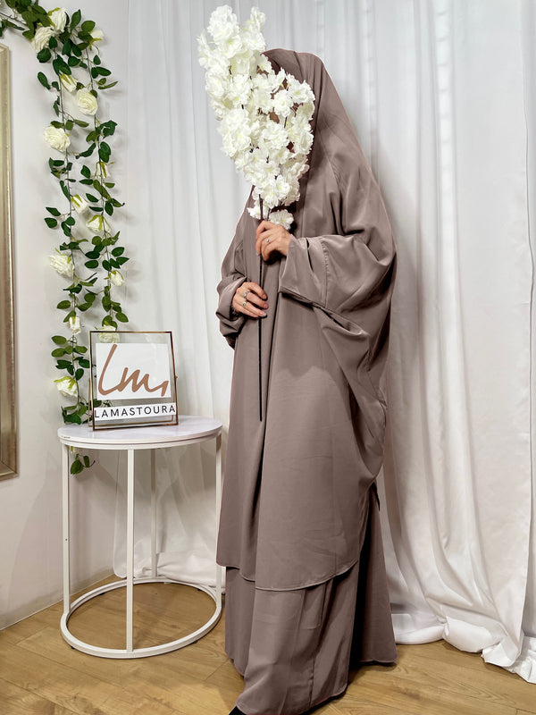 Jilbab Safaa avec jupe - Taupe