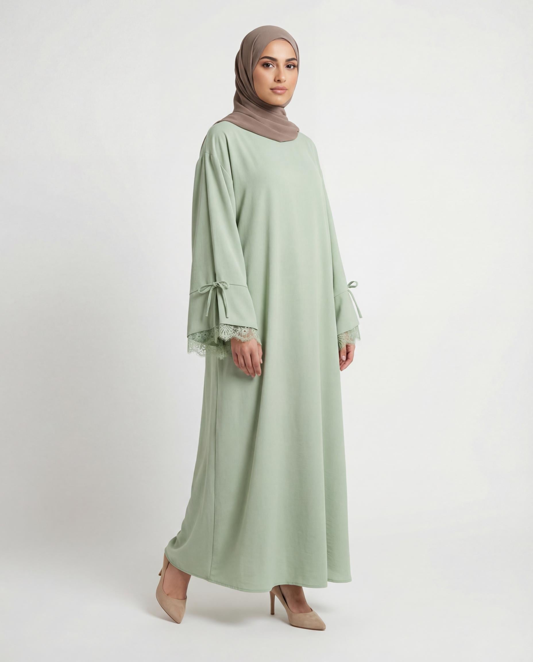 Abaya Rania - Vert Pomme