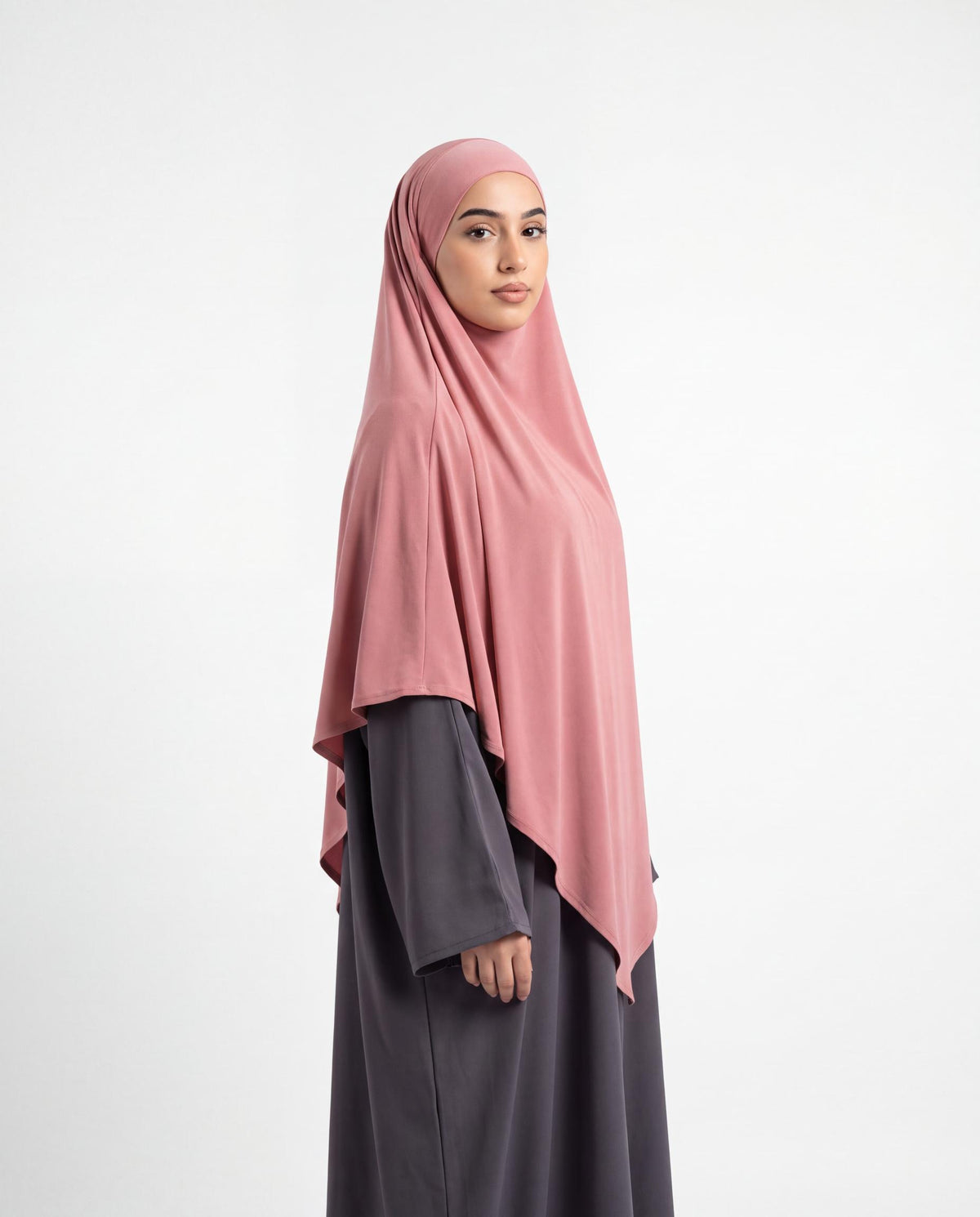 Khimar Jersey Premium - Rose Saumon