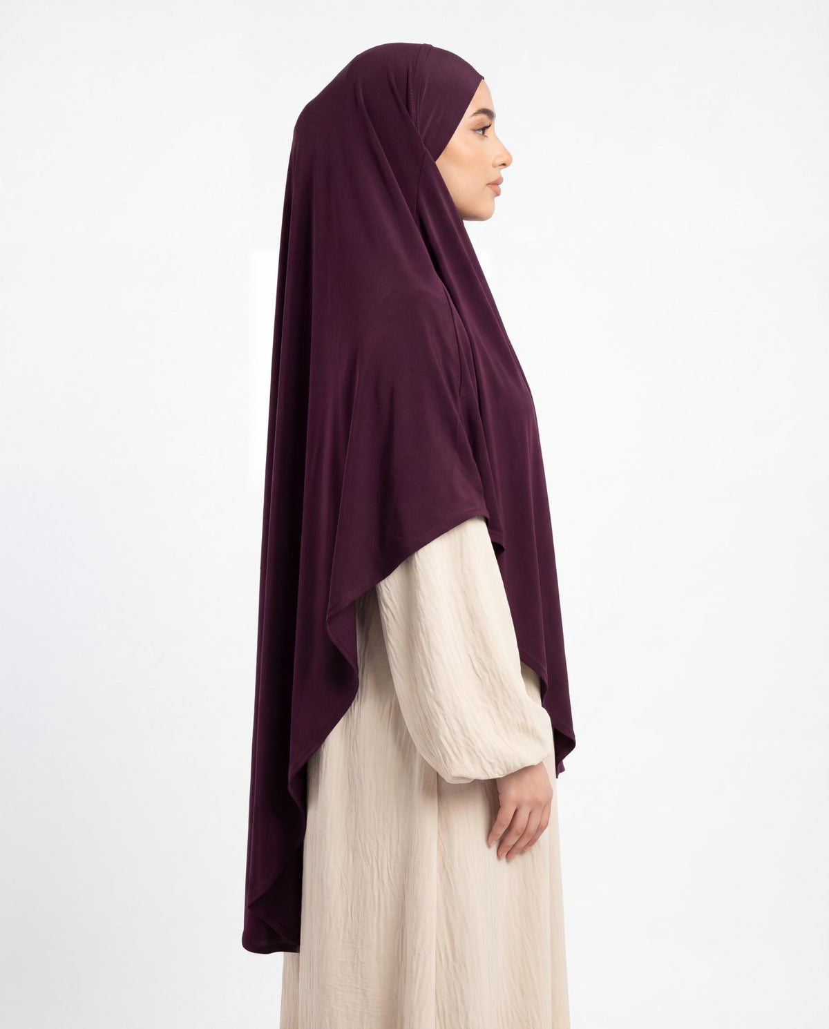 Khimar Jersey Premium - Prune