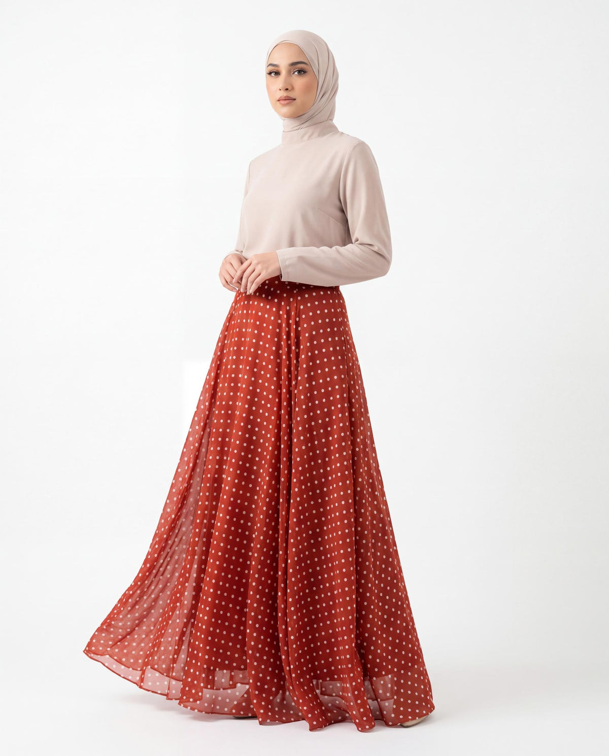 Jupe Polka - Orange Brulé