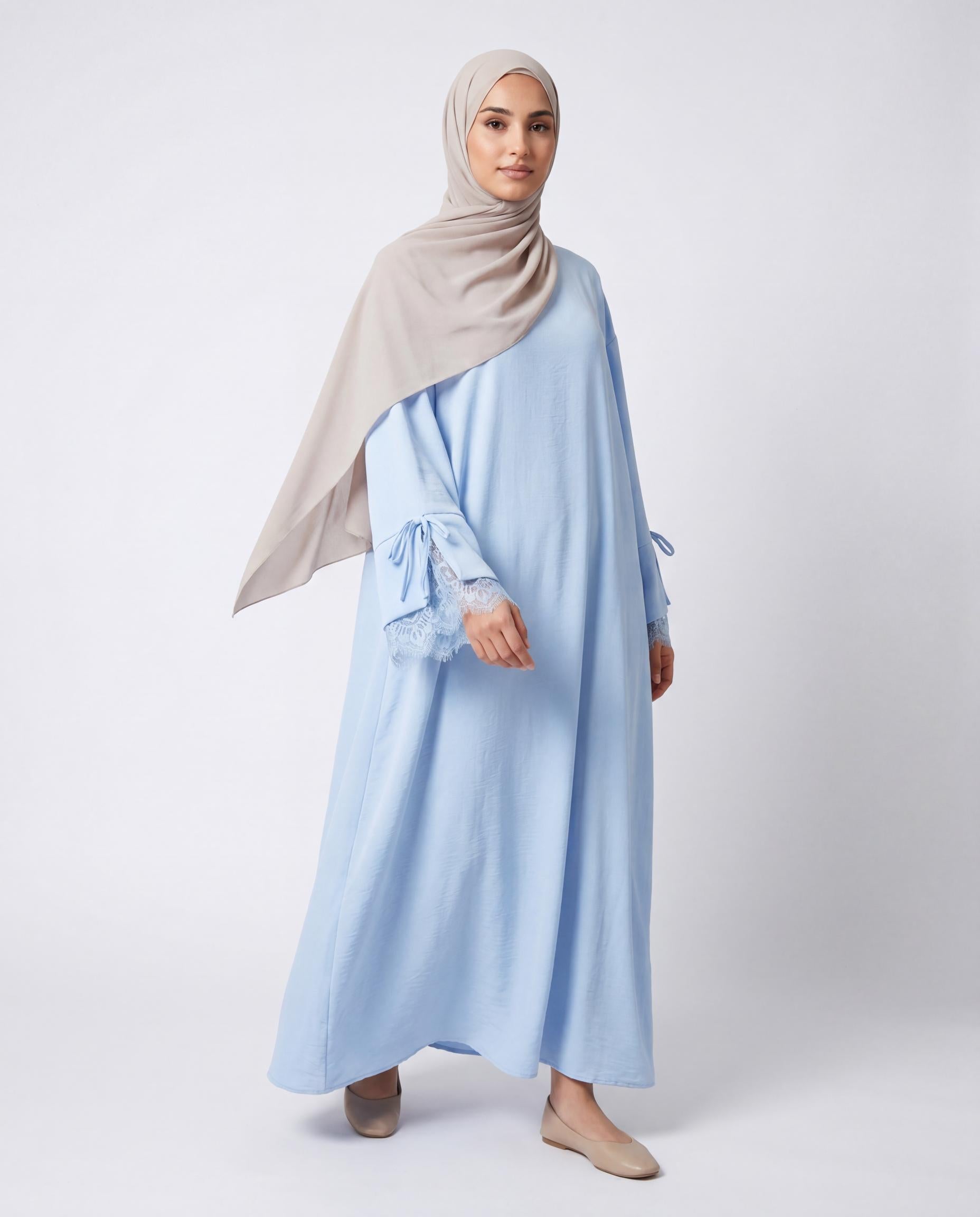 Abaya Rania - Bleu Ciel