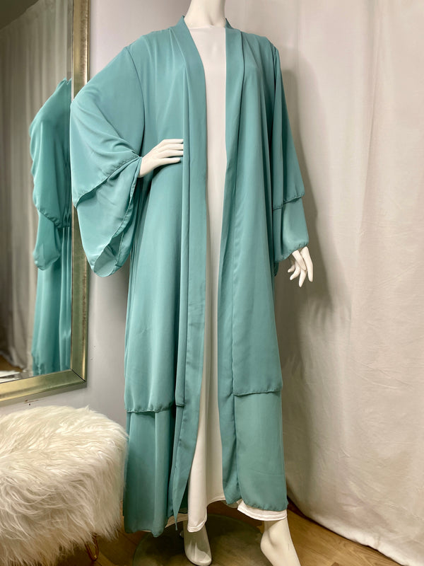 Kimono + Hijab Rania - Vert Lagon