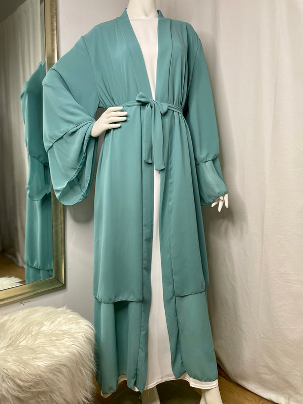 Kimono + Hijab Rania - Vert Lagon
