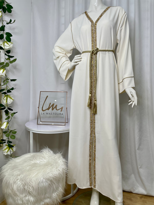 Robe Caftan Ania - Blanc