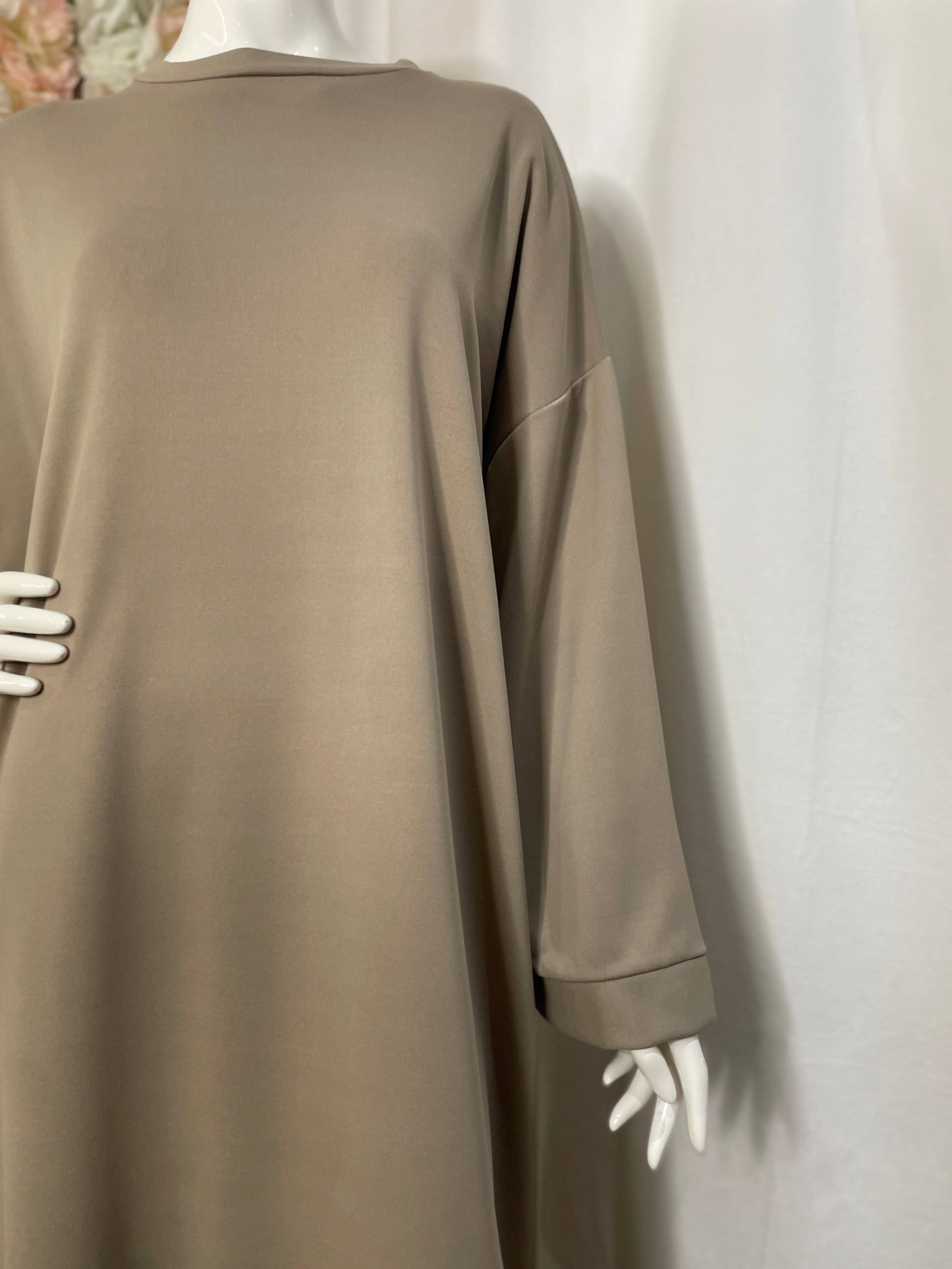 T-shirt dress - taupe