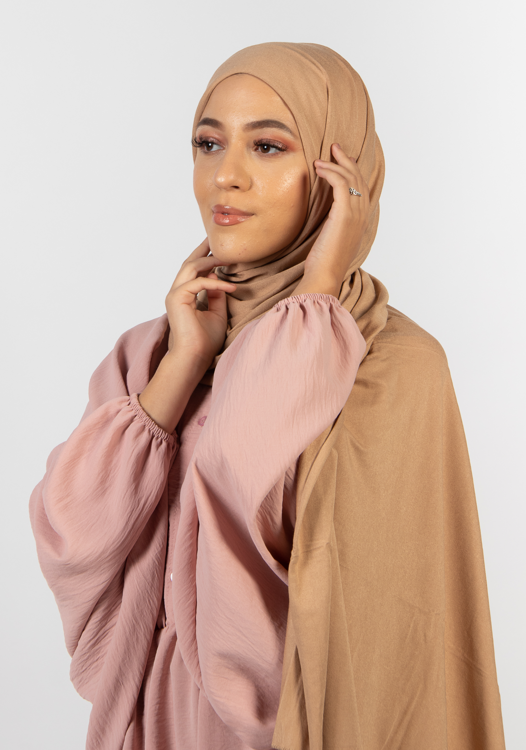 Hijab jersey - Beige Caramel