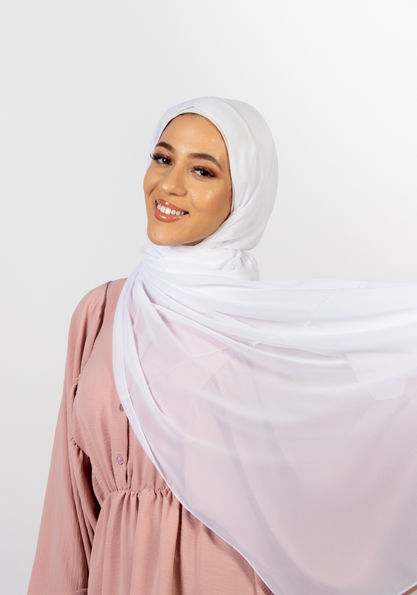 Hijab Chiffon - Blanc "Nieve"