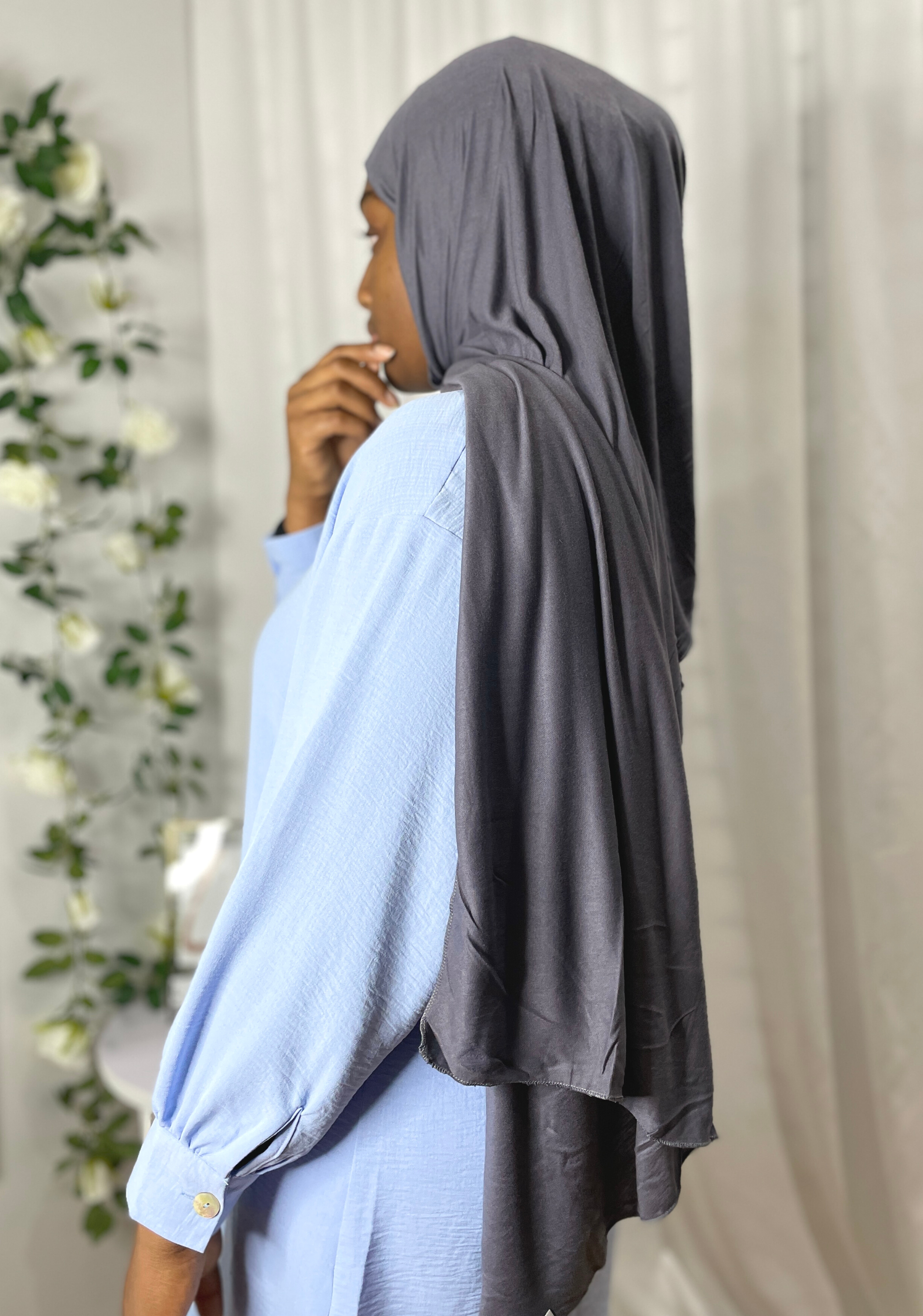 Jersey Hijab - "Arsenico" Gray