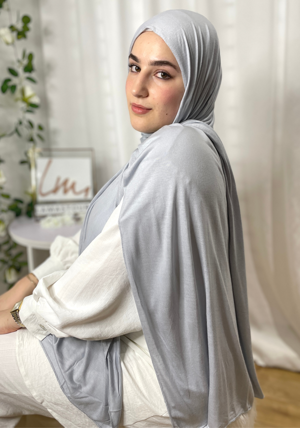 Hijab Jersey - Gris "Plata"