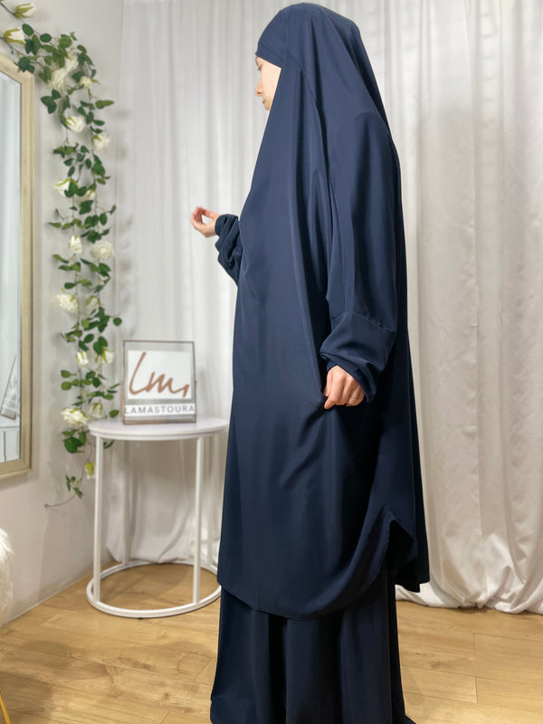 Jilbab Safaa avec jupe - Bleu Marine
