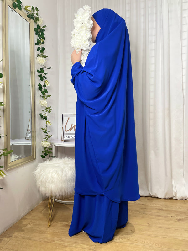 Jilbab Safaa avec jupe - Bleu Royal