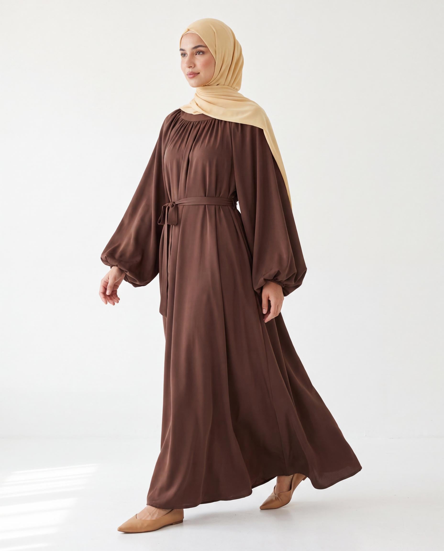 Robe Rawiya - Marron noisette