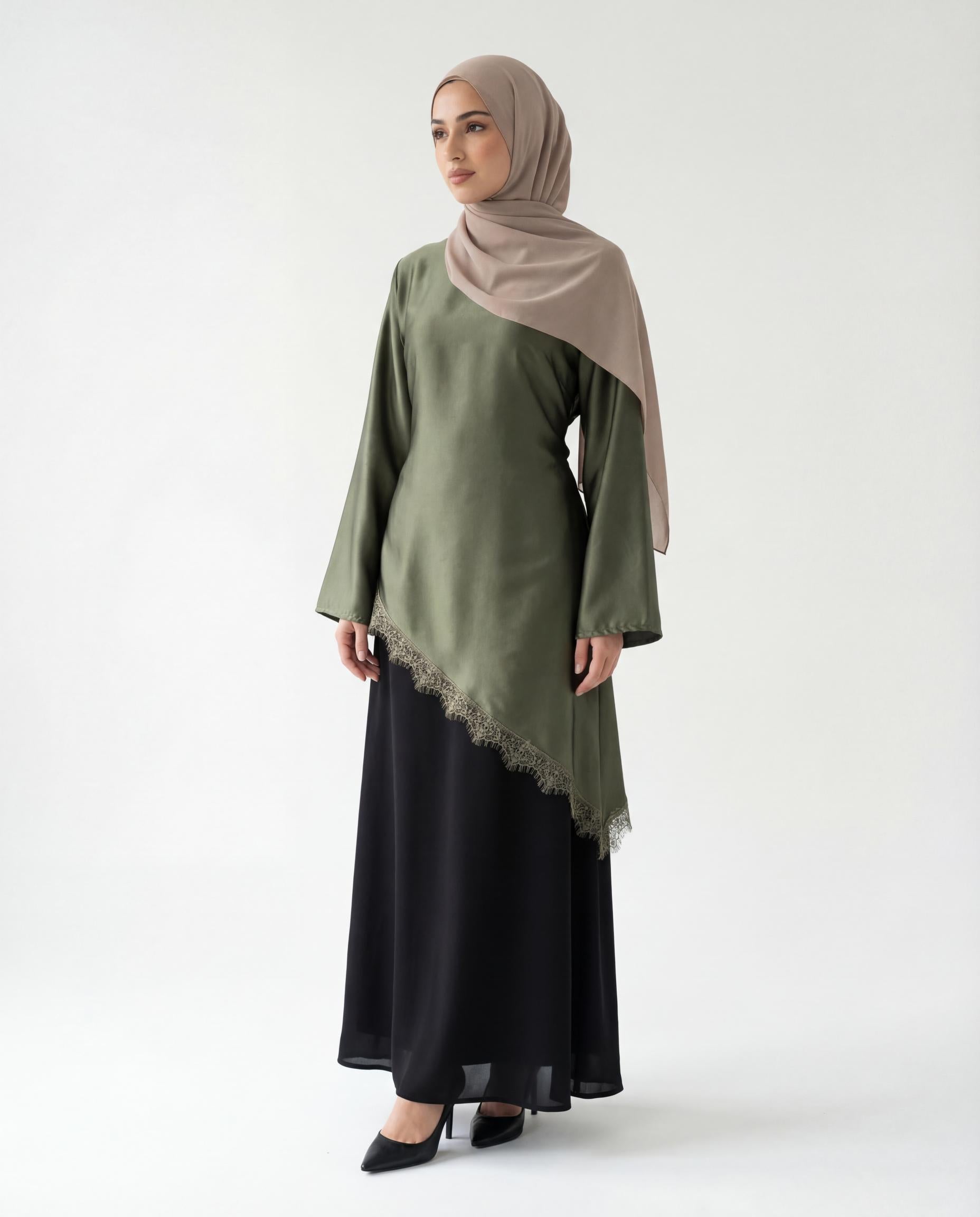 Ensemble Robe Renda - kaki