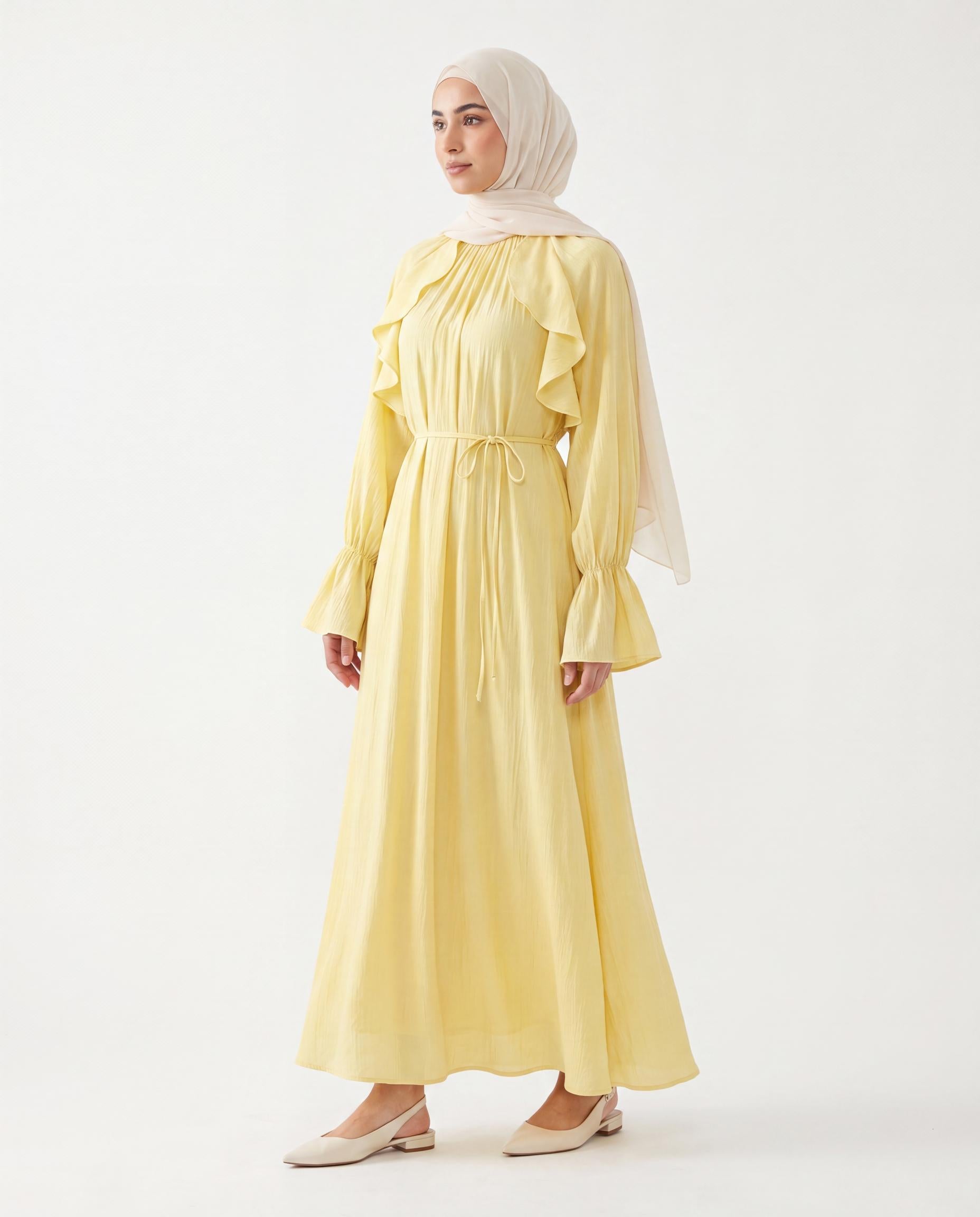 Robe Asmaa - Jaune Poussin