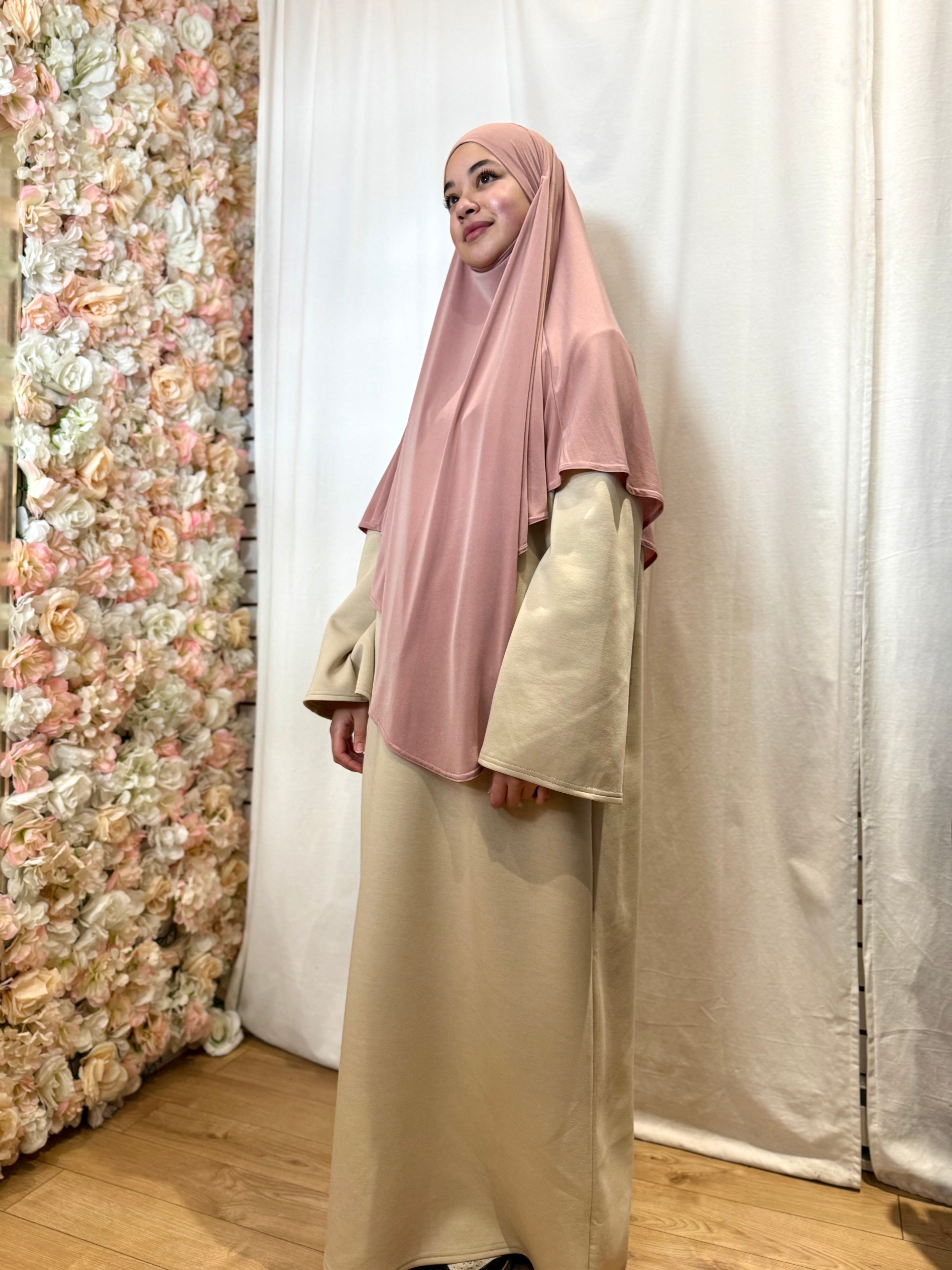 Khimar Jersey Premium - Rose Blush