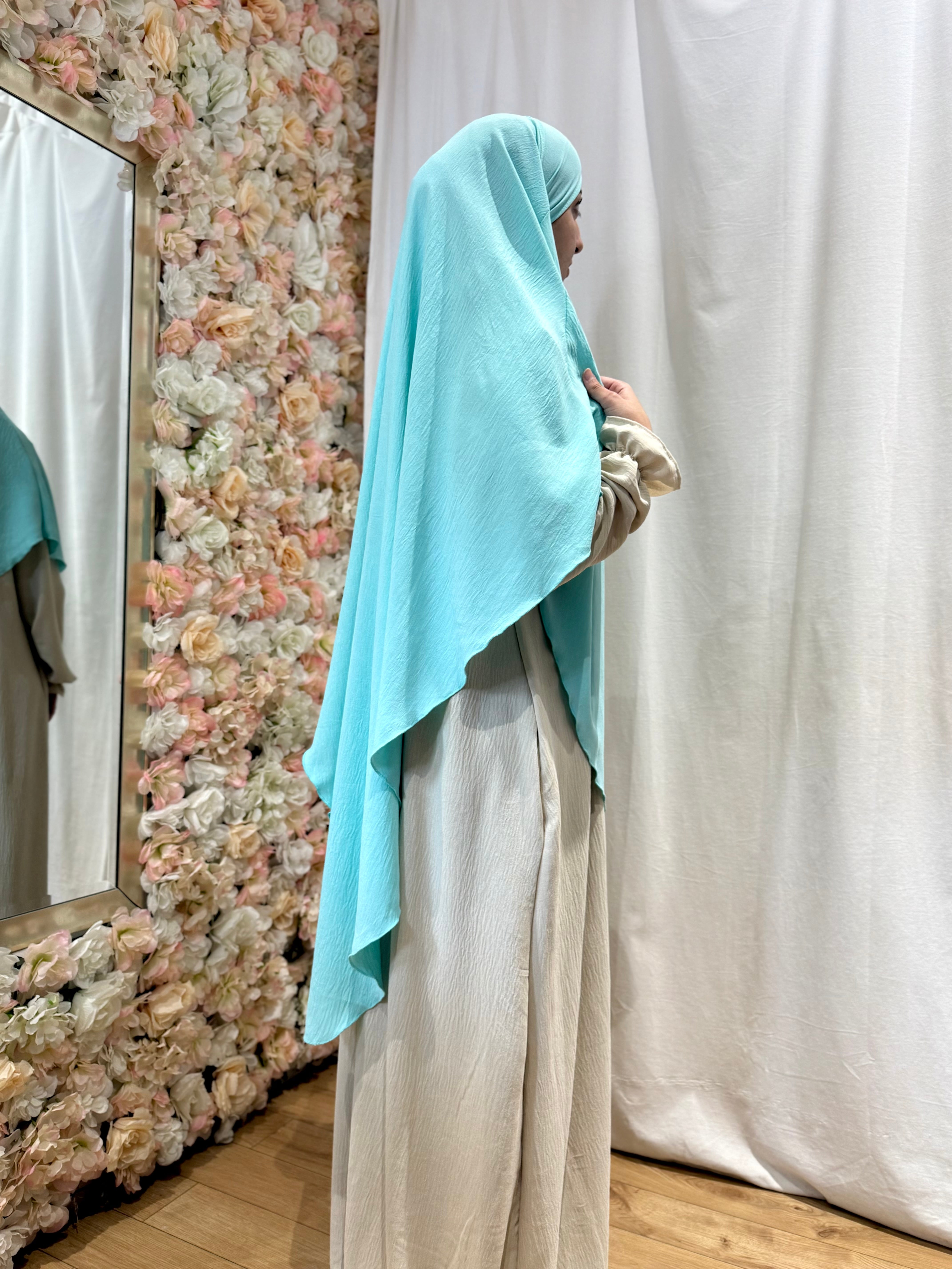 Khimar Khadija - Turquoise Aqua