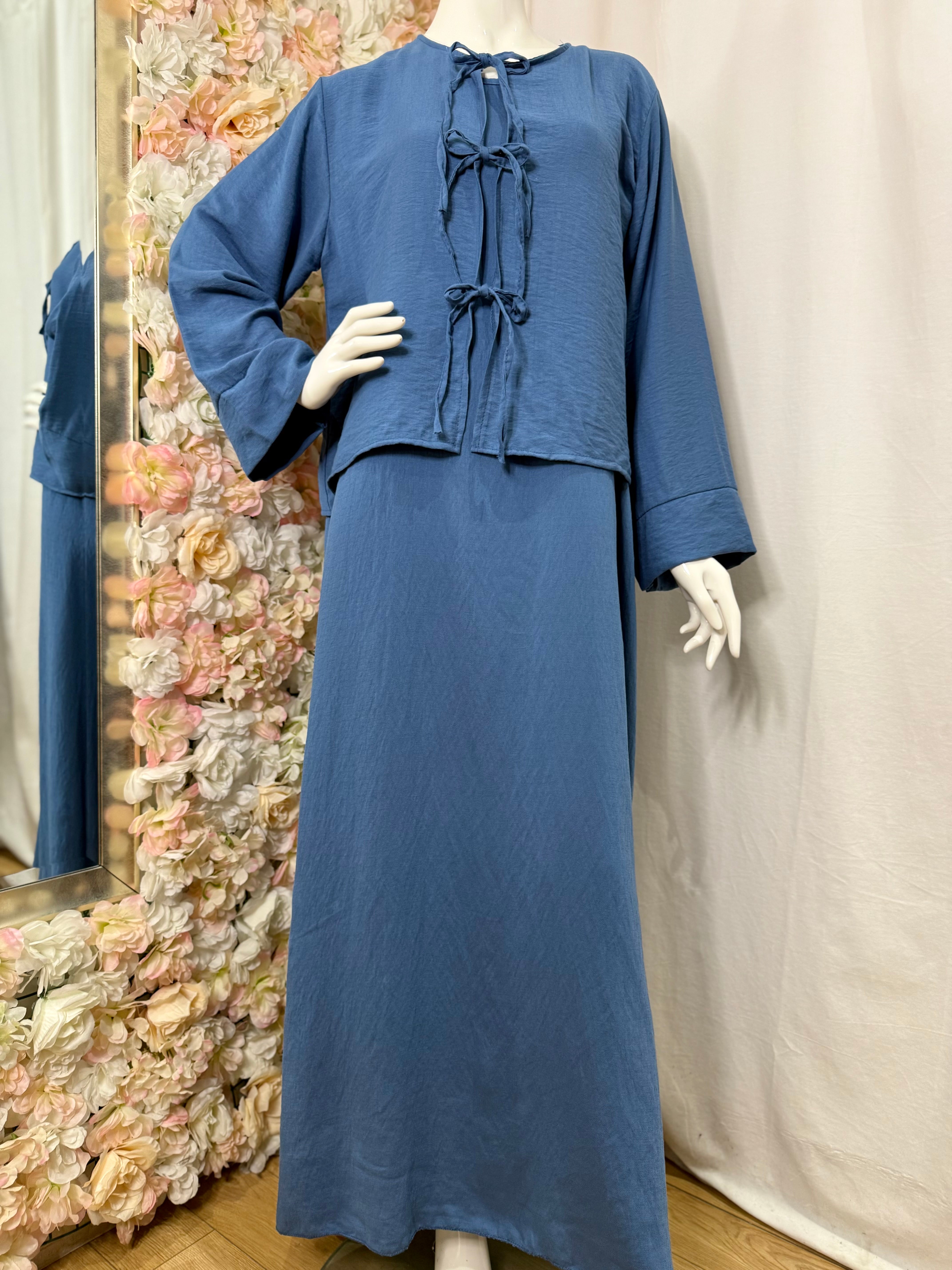 Lamia Dress Set - Denim Blue