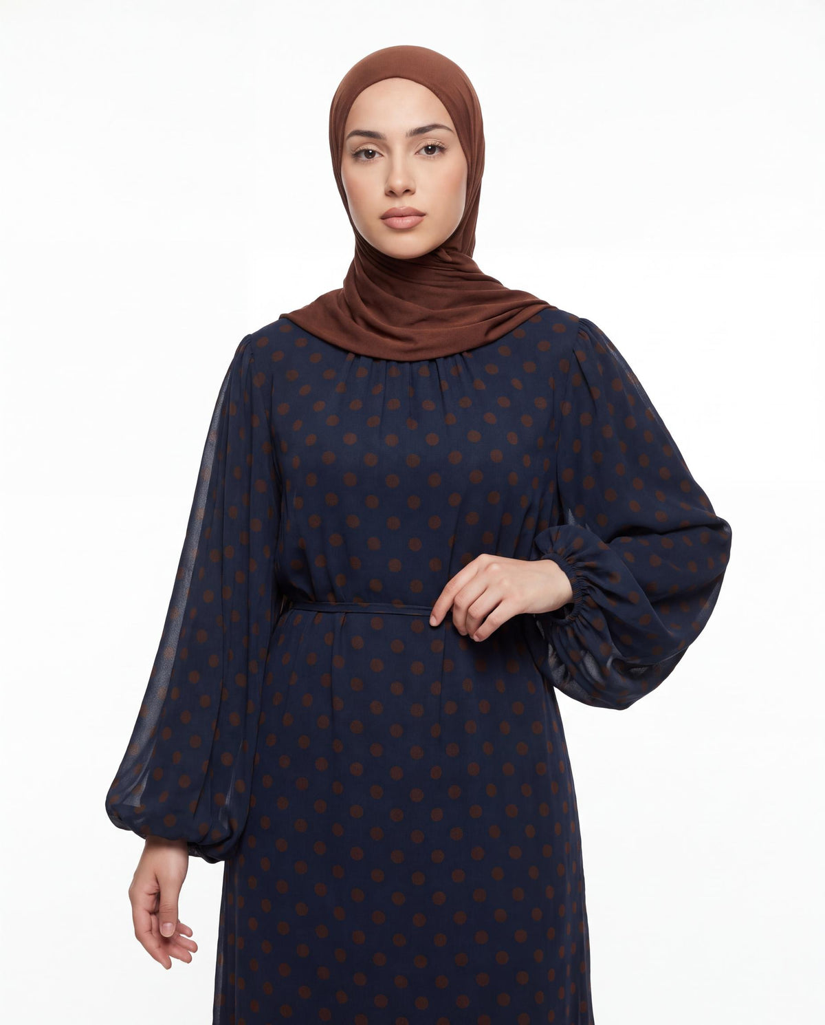 Robe Polka - Bleu Marine