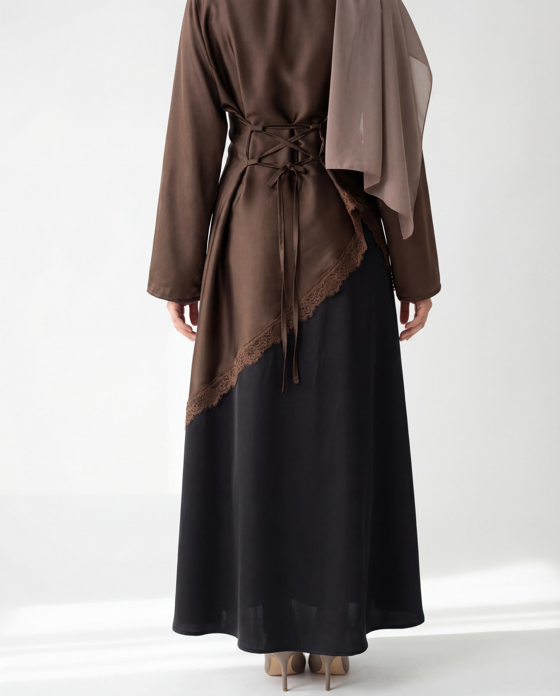 Ensemble Robe Renda - Marron