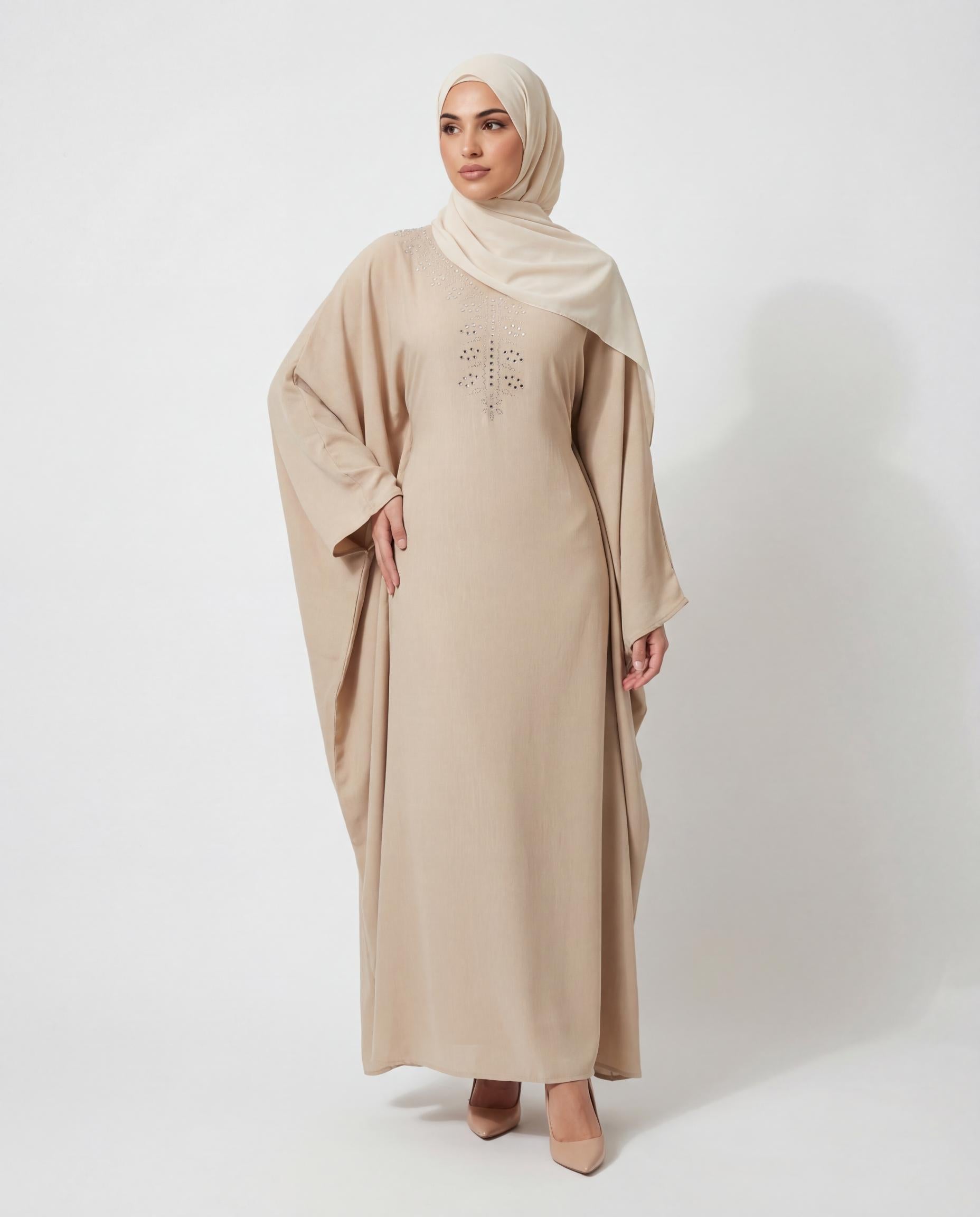 Abaya Iris - Beige Vanille