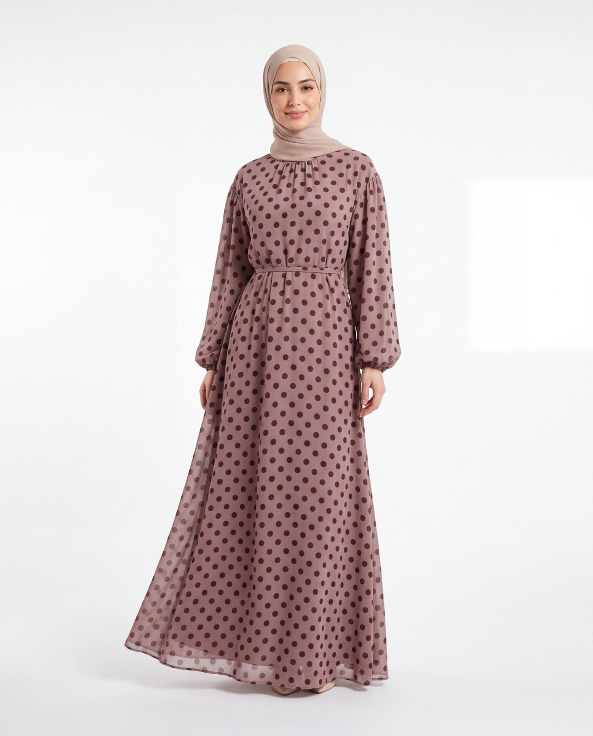 Robe Polka - Taupe Rosé