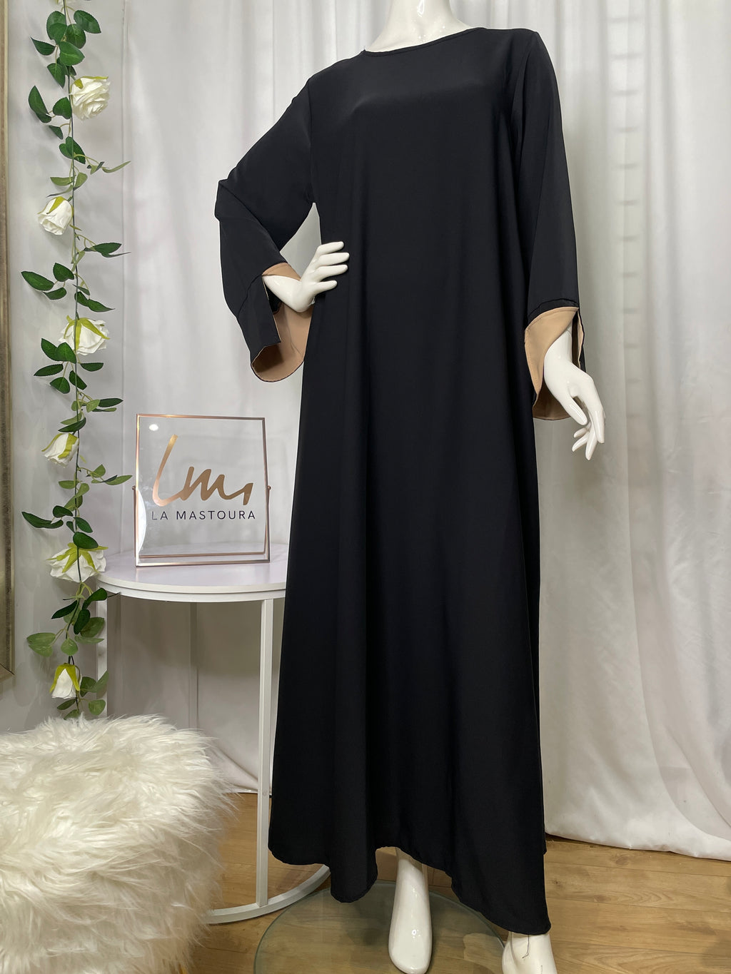 Abaya noir outlet simple