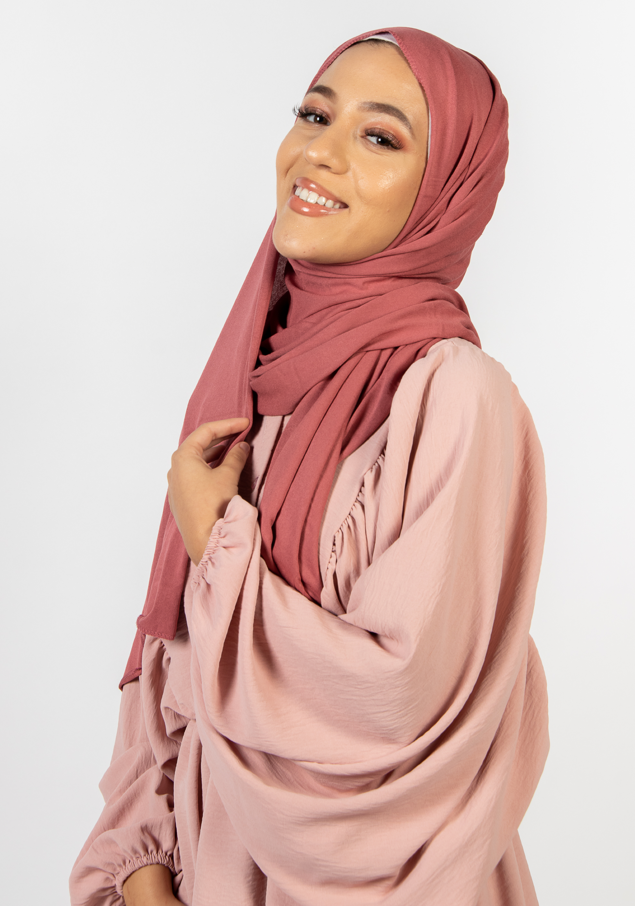 Hijab jersey - Rose Foncé