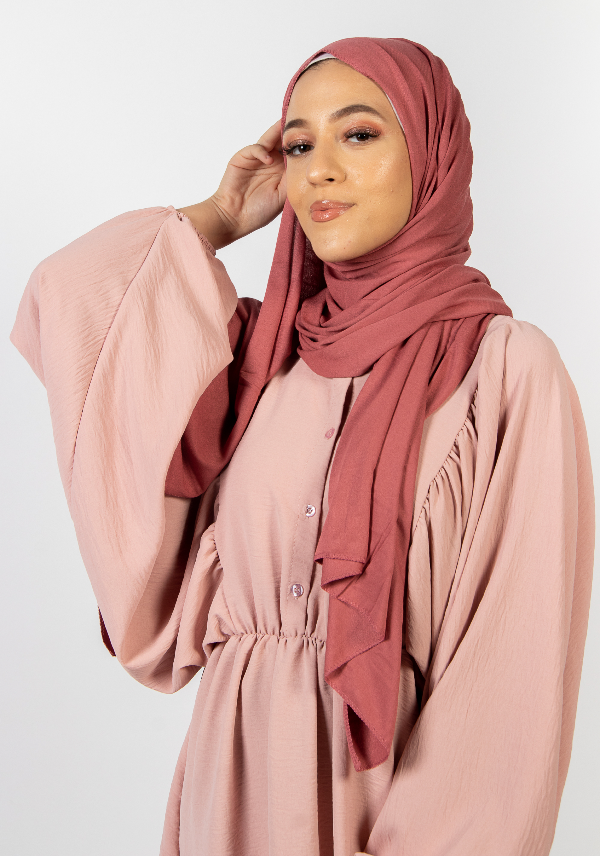 Hijab jersey - Rose Foncé