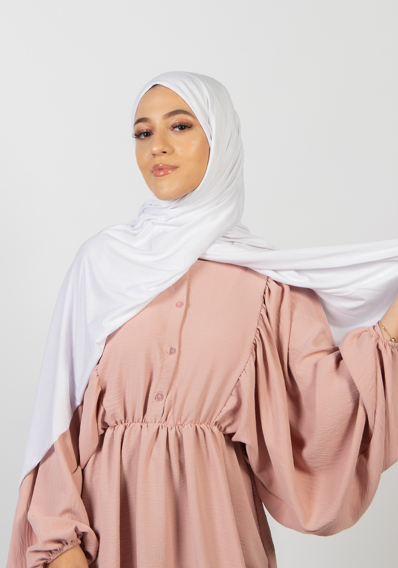 Hijab jersey - Blanc "Nieve"