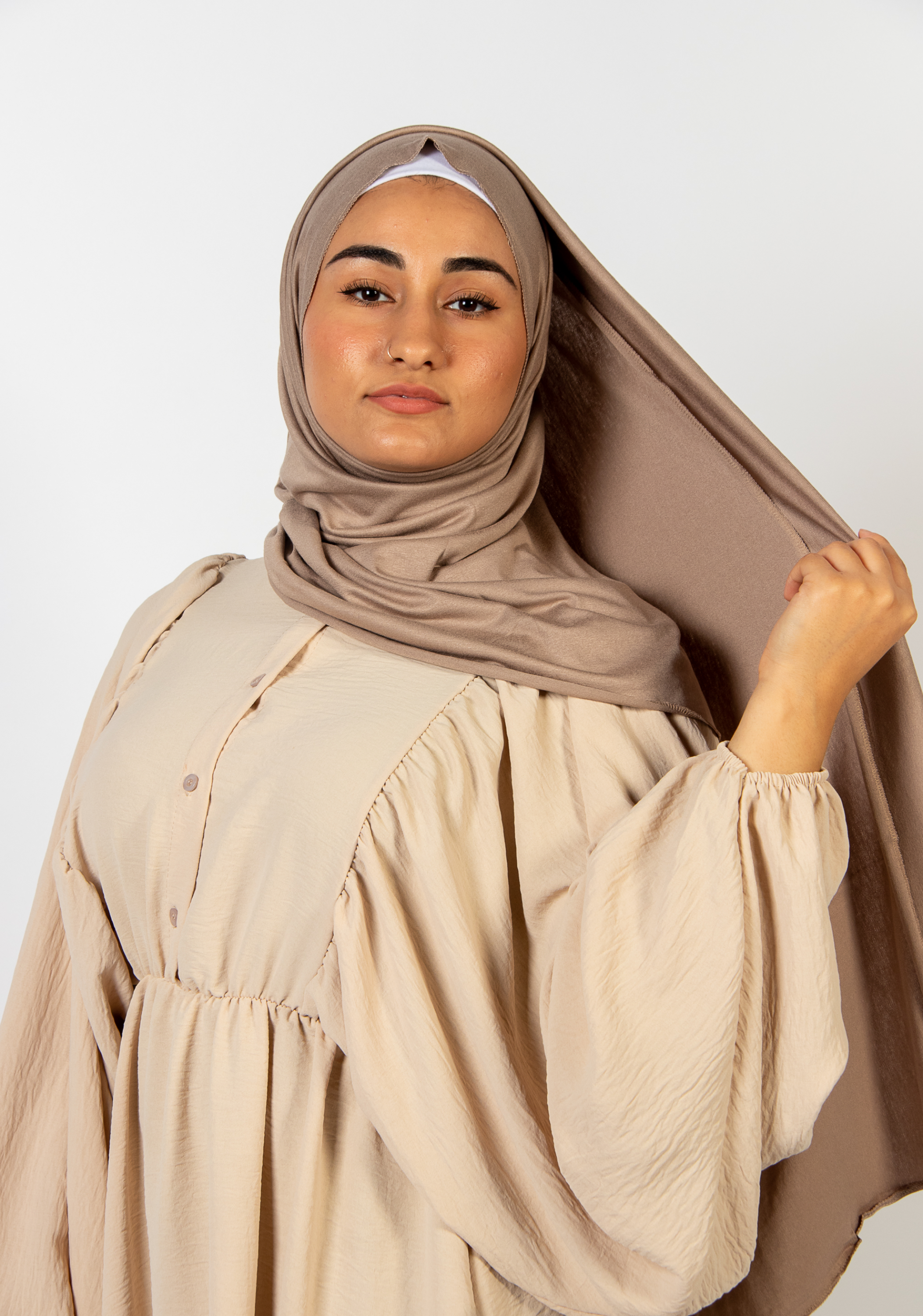 Hijab jersey - Taupe