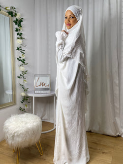 Ensemble Abaya Khimar Roqaya - Blanc