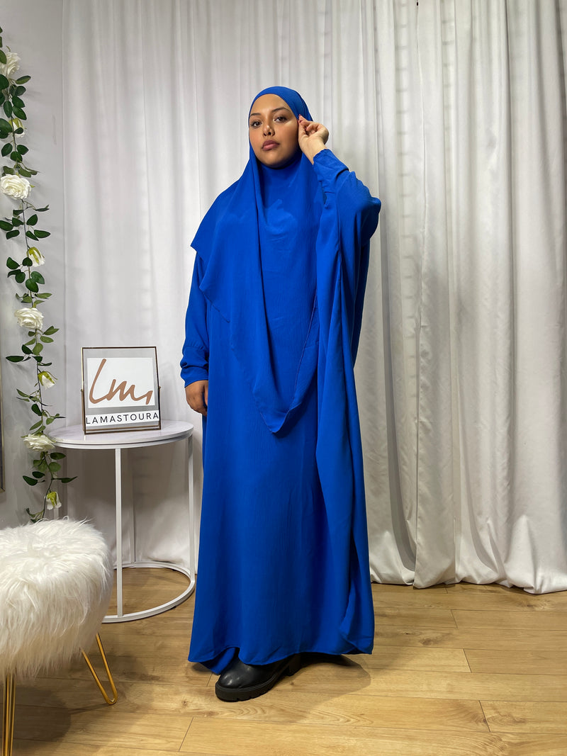 Ensemble Abaya Khimar Kawther - Bleu Royal