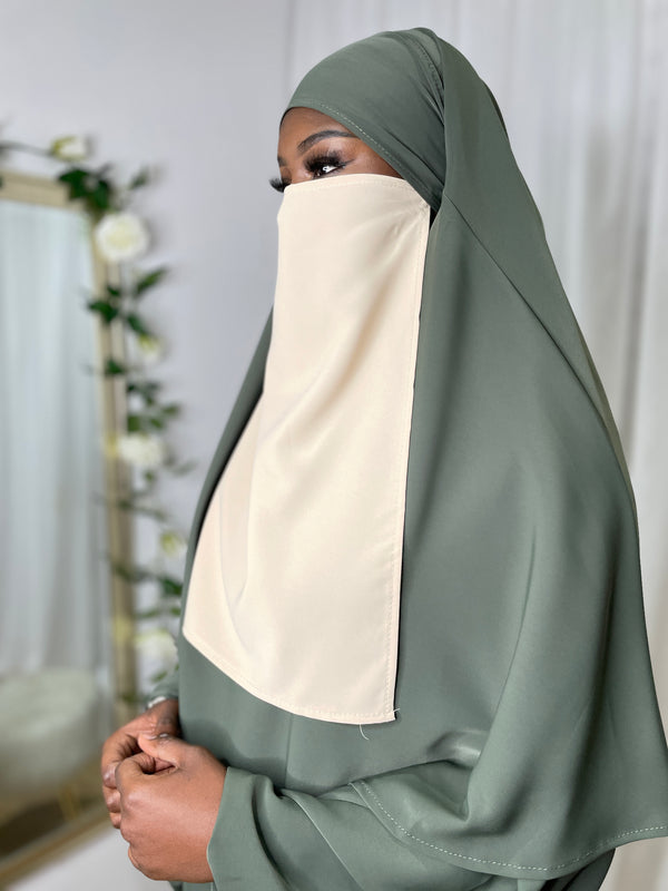 Half Niqab - Beige