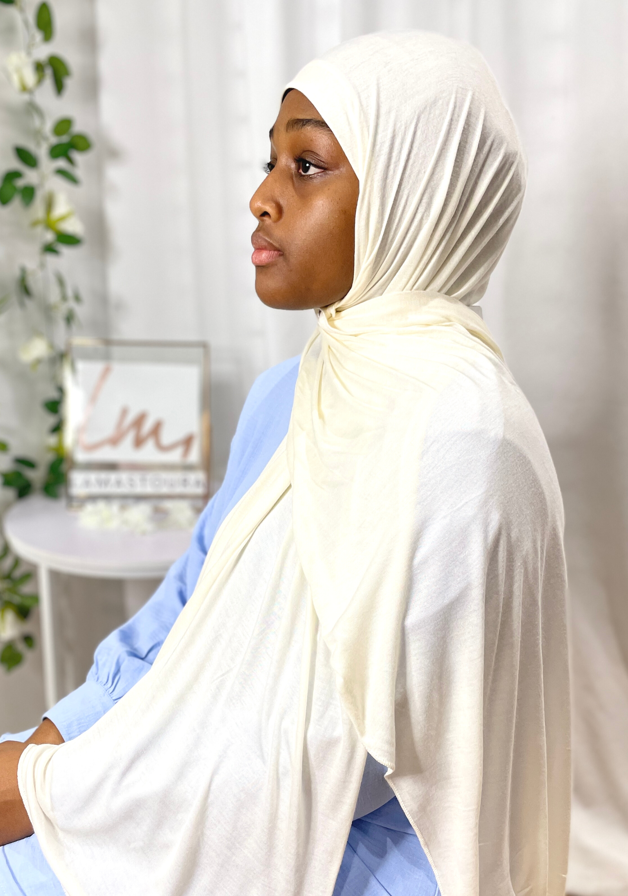 Hijab Jersey - Blanc Crème