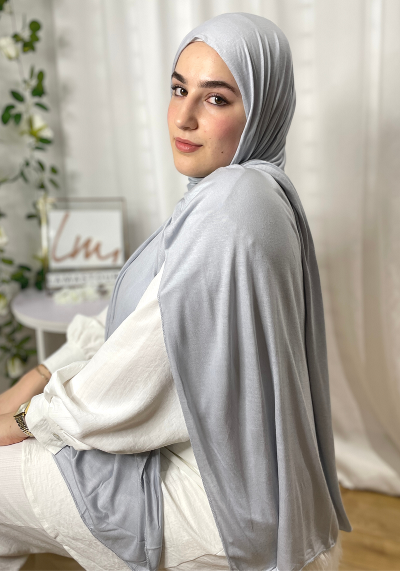 Hijab Jersey - Gray "Plata"