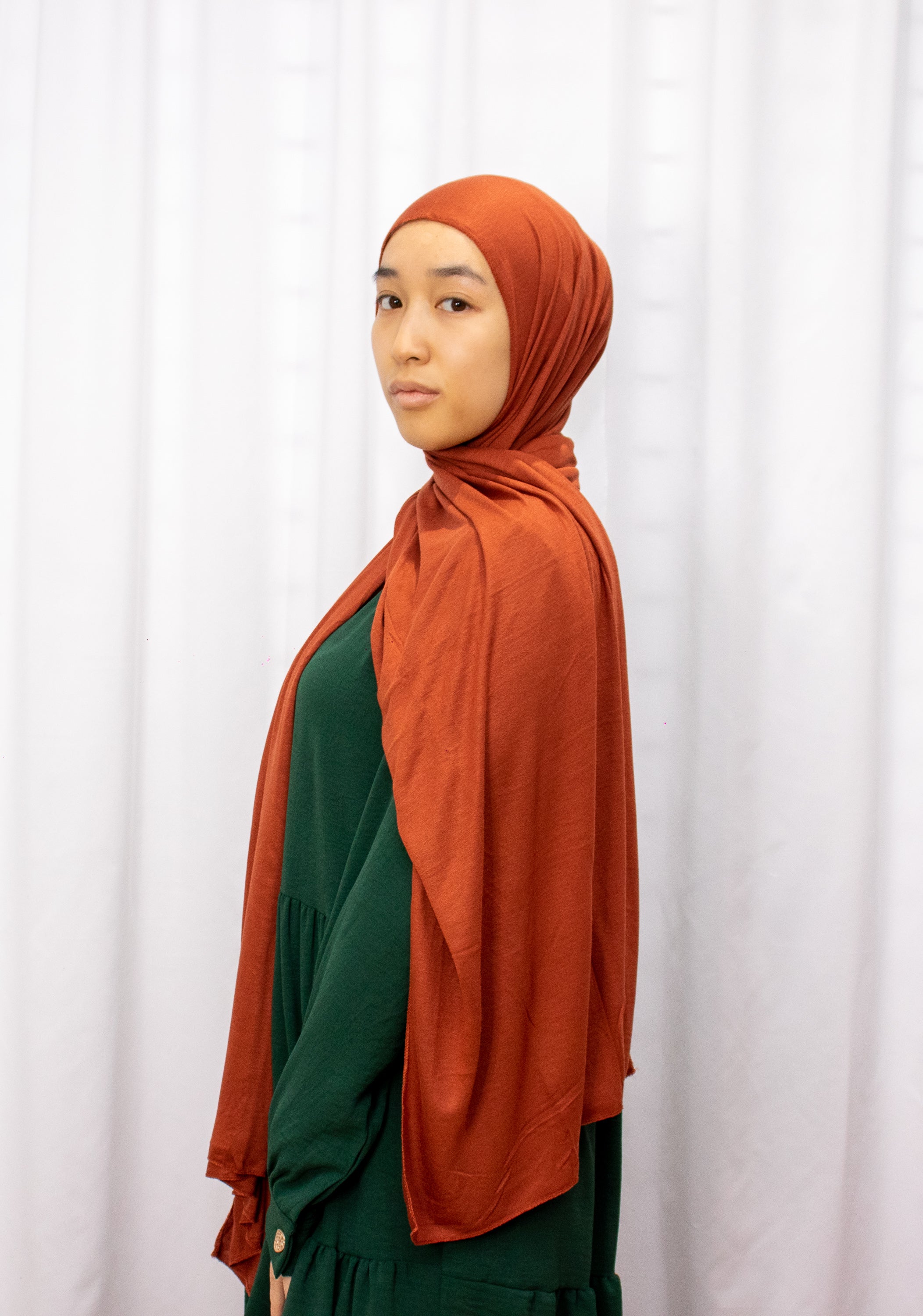 Hijab Jersey - Orange Terracotta