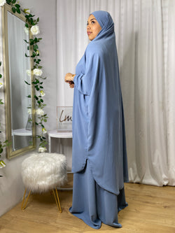 Jilbab Marwa with skirt - Blue Jeans