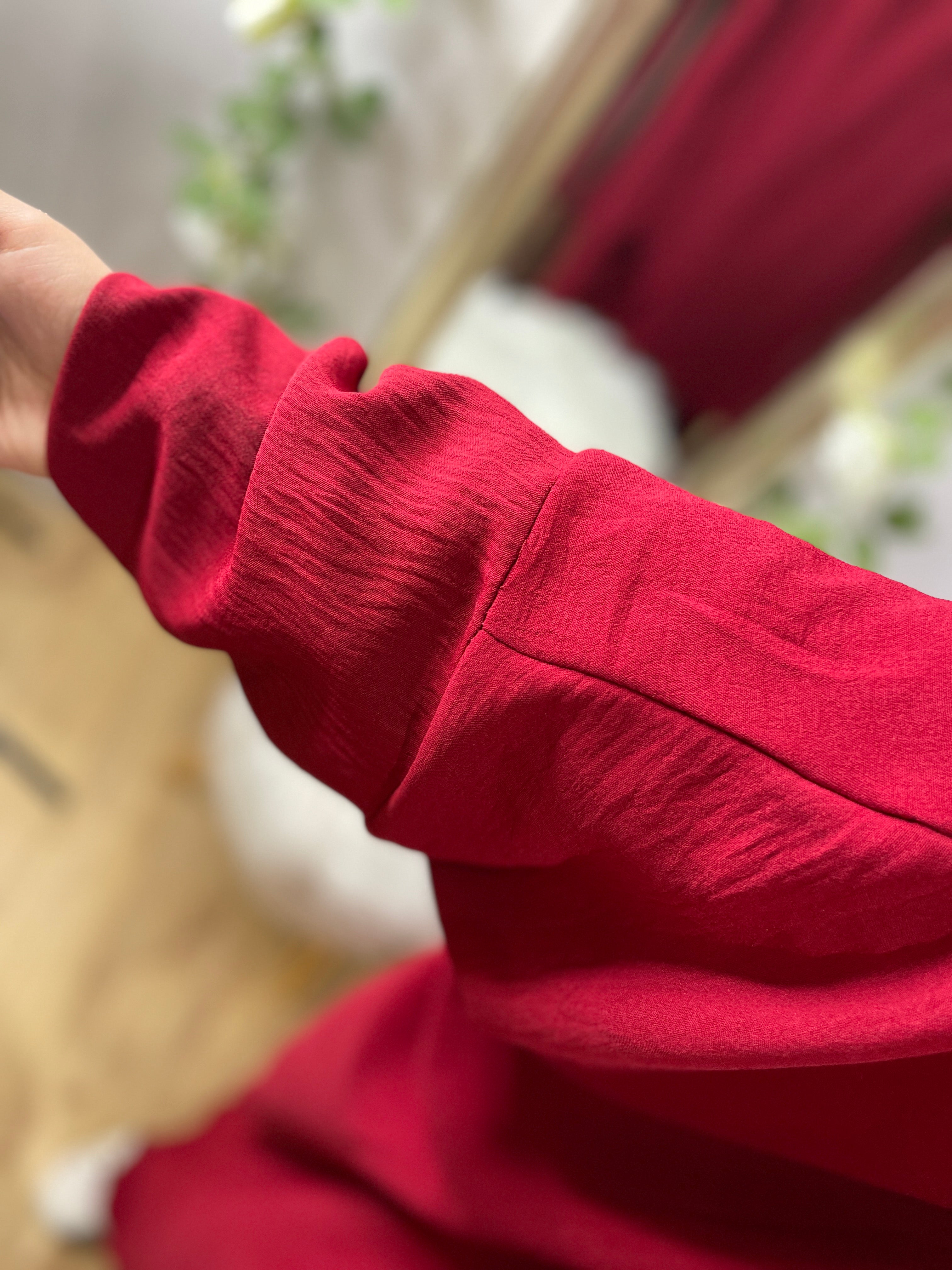 Jilbab Marwa with skirt - Red