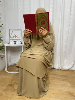 Jilbab Safaa with skirt - Desert Beige