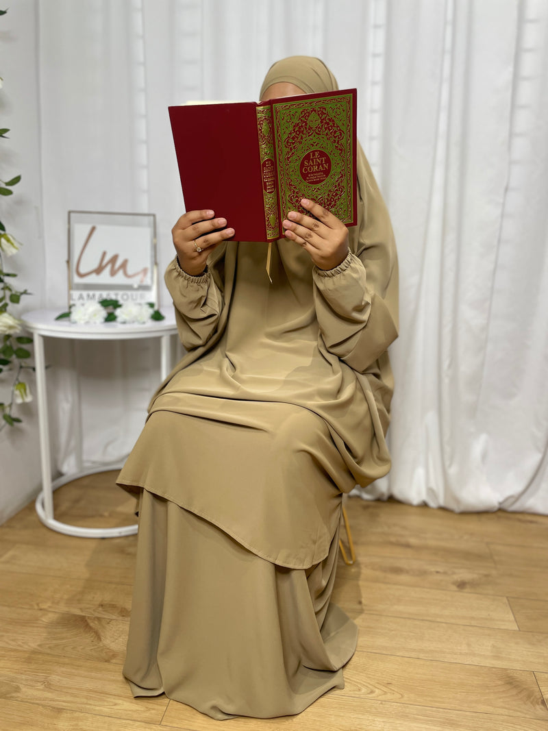 Jilbab Safaa with skirt - Desert Beige