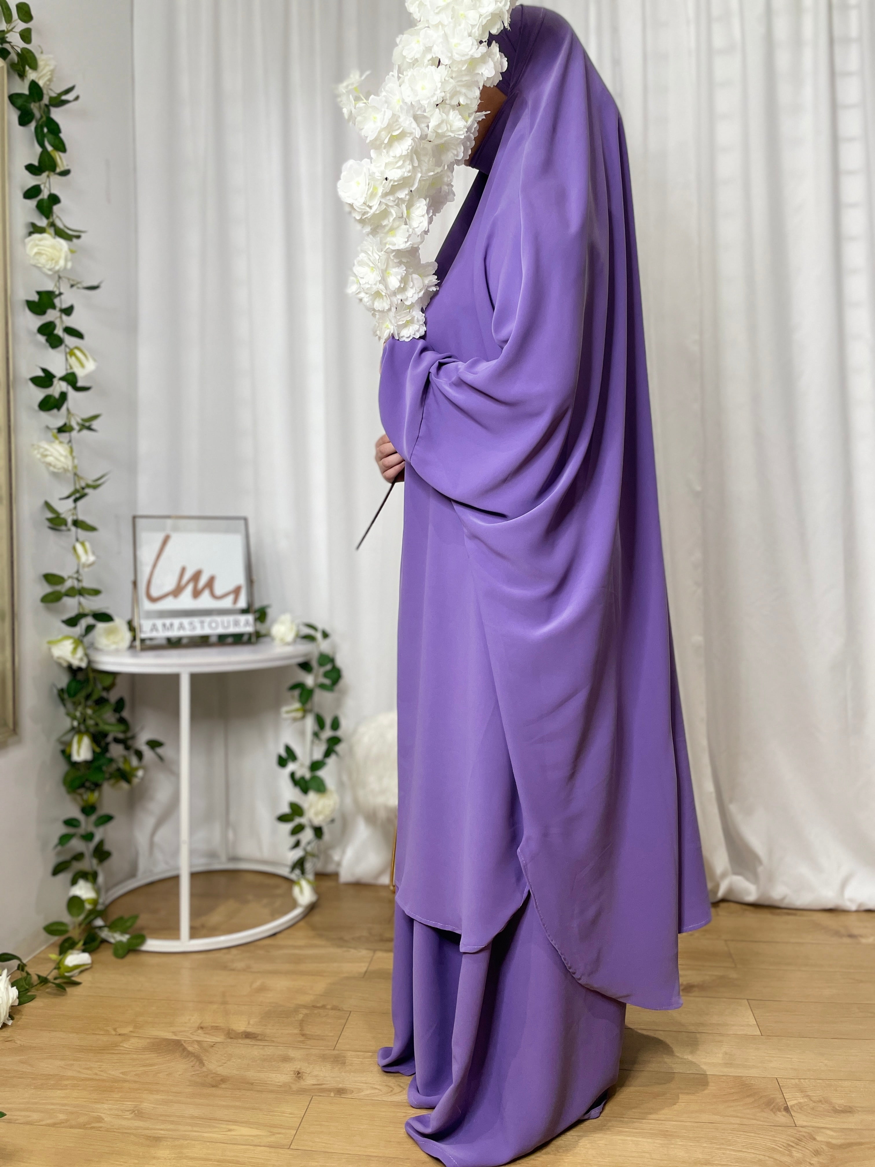 Jilbab Safaa with skirt - Parma Purple