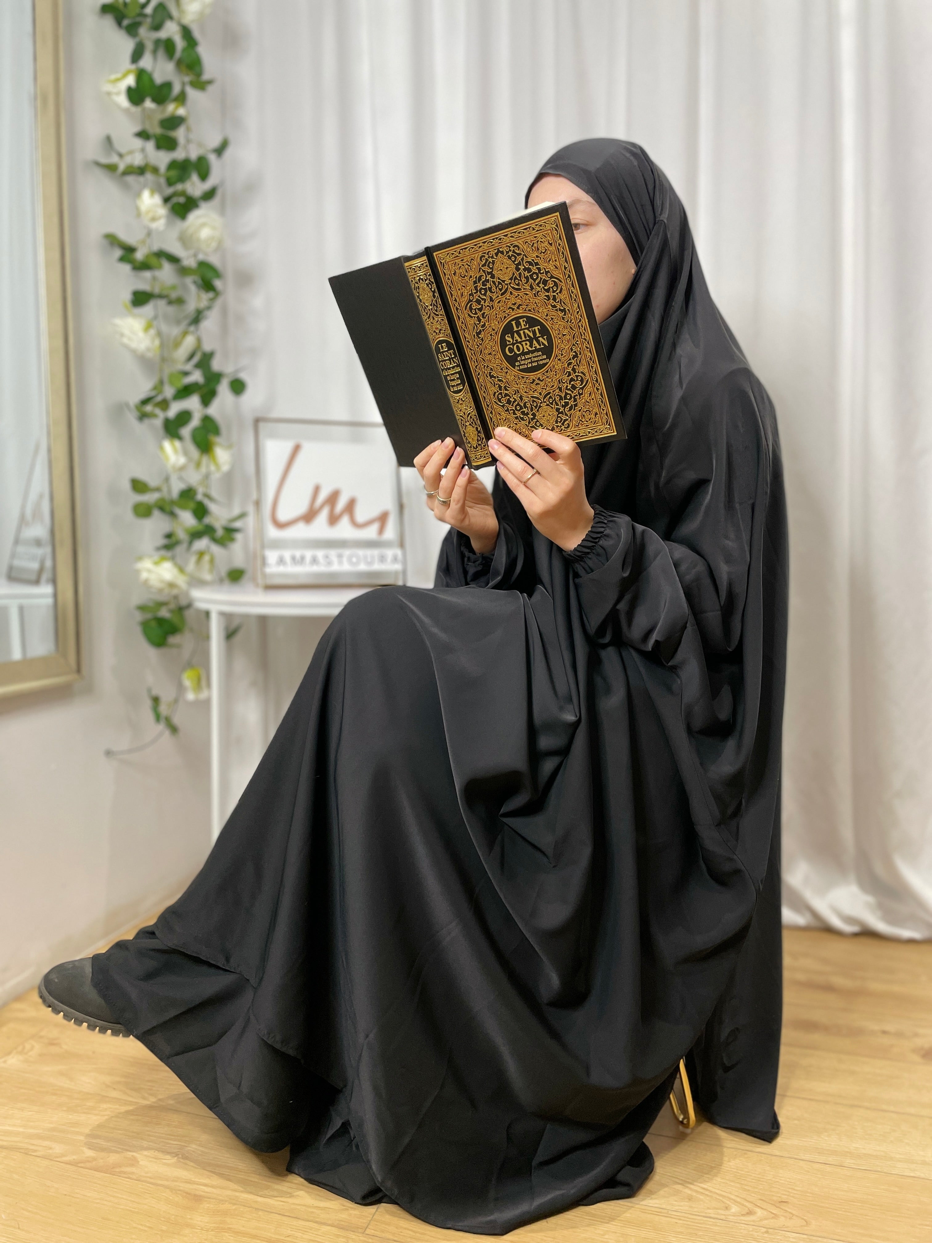 Jilbab Safaa with skirt - Black